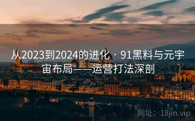 从2023到2024的进化 · 91黑料与元宇宙布局——运营打法深剖