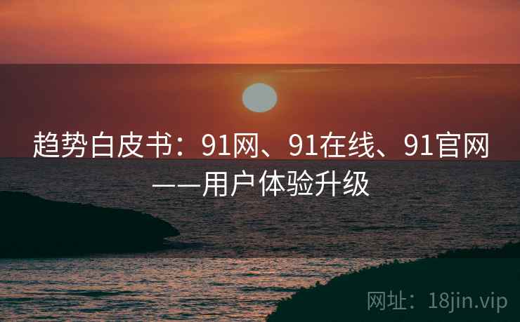 趋势白皮书:91网、91在线、91官网——用户体验升级 趋势白皮书:91网、91在线、91官网——用户体验升级
